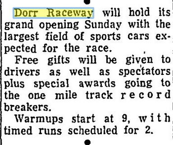 Dorr Raceway - July 1965